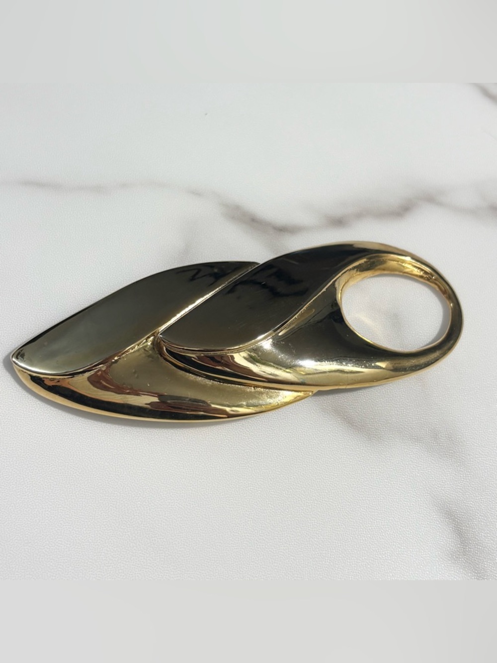Vintage Gay Boyer Gold Tone Medium/Large Belt Buckle - Like New